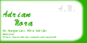 adrian mora business card